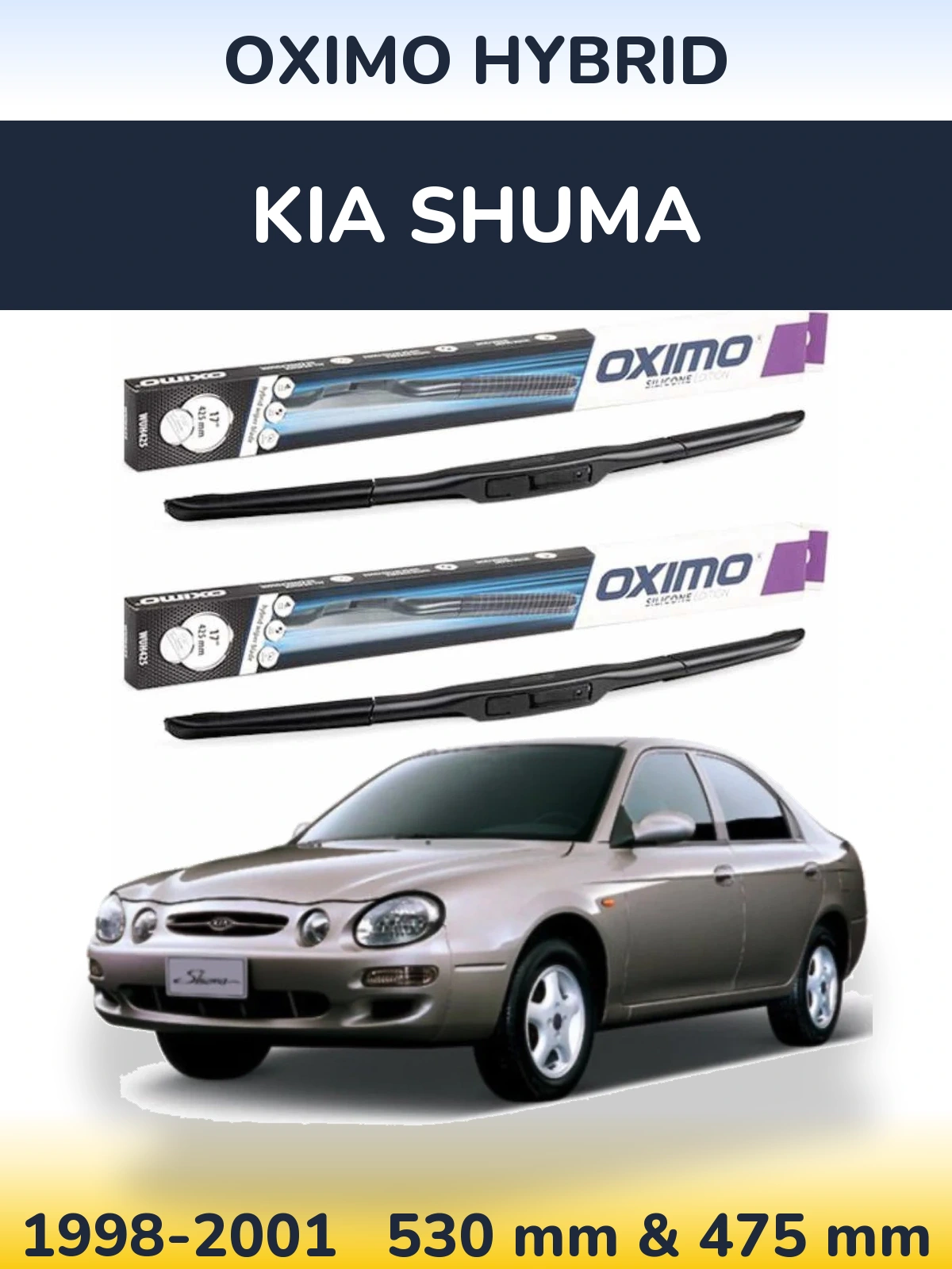 Ștergătoare Oximo Hybrid pentru KIA Shuma