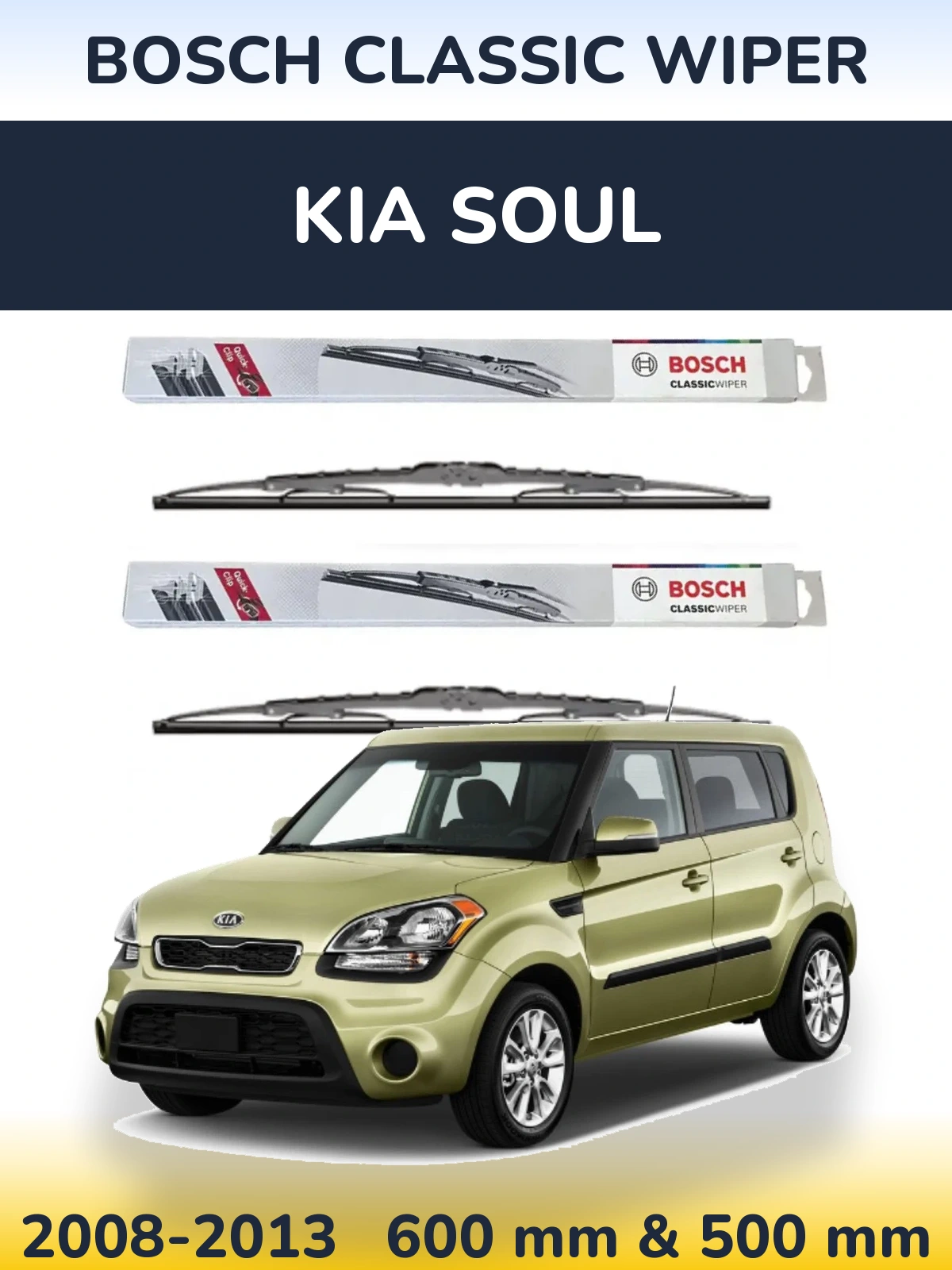 Ștergătoare BOSCH Classic Wiper pentru KIA Soul