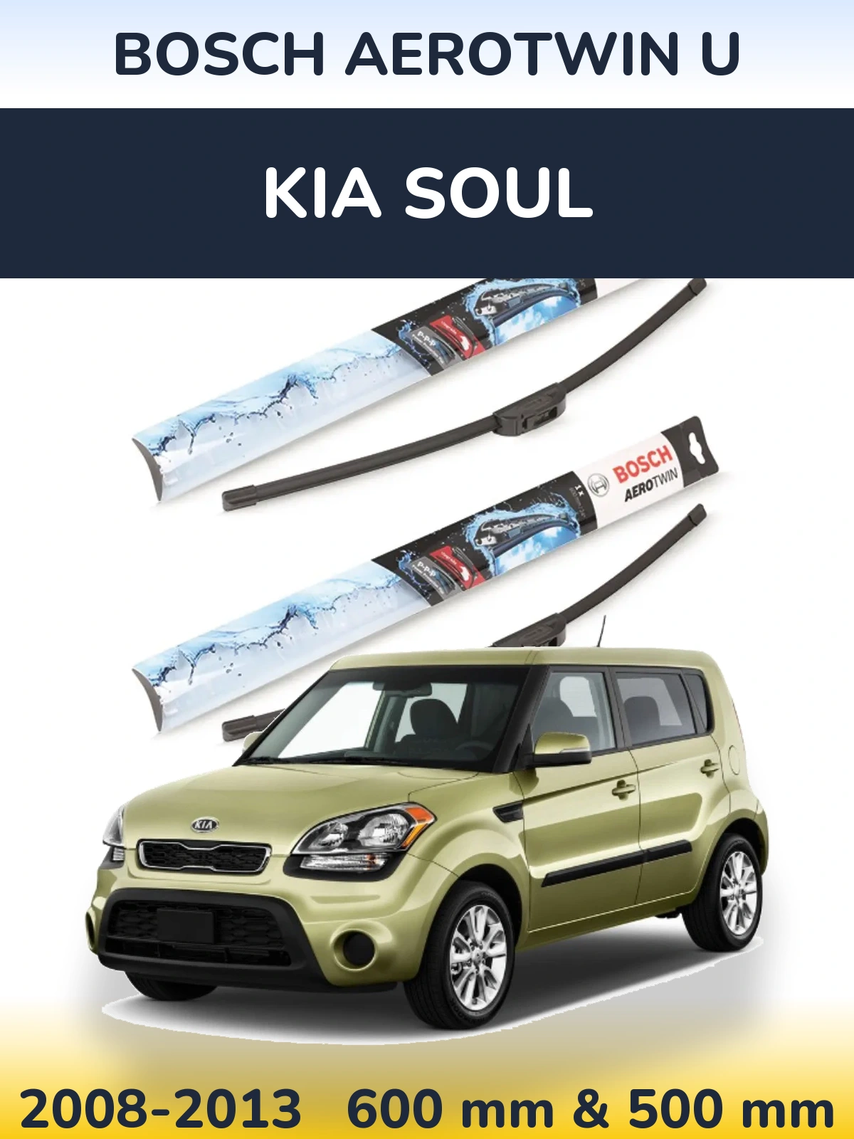 Ștergătoare BOSCH AeroTwin U pentru KIA Soul
