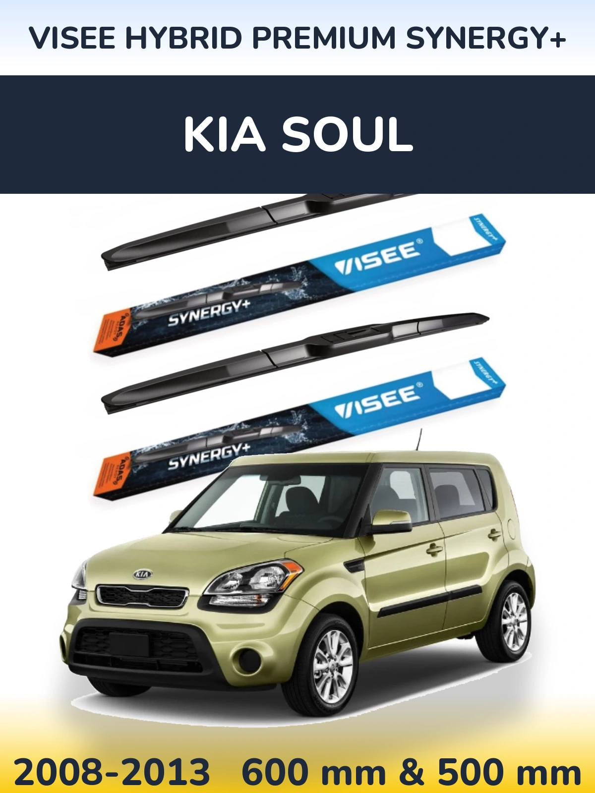 Ștergătoare VISEE HYBRID PREMIUM SYNERGY+ pentru KIA Soul