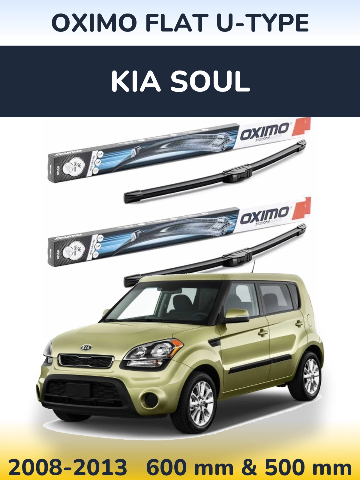 Ștergătoare Oximo Flat U-type pentru KIA Soul