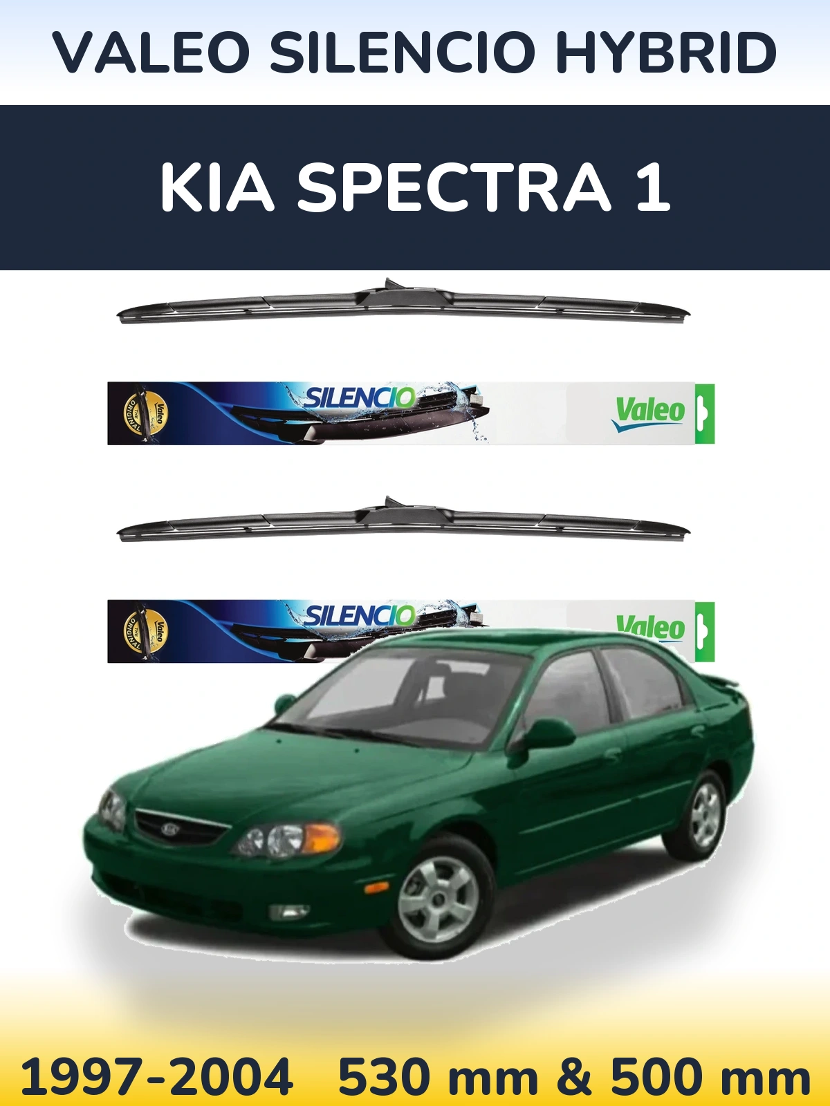 Ștergătoare Valeo Silencio Hybrid pentru KIA Spectra 1