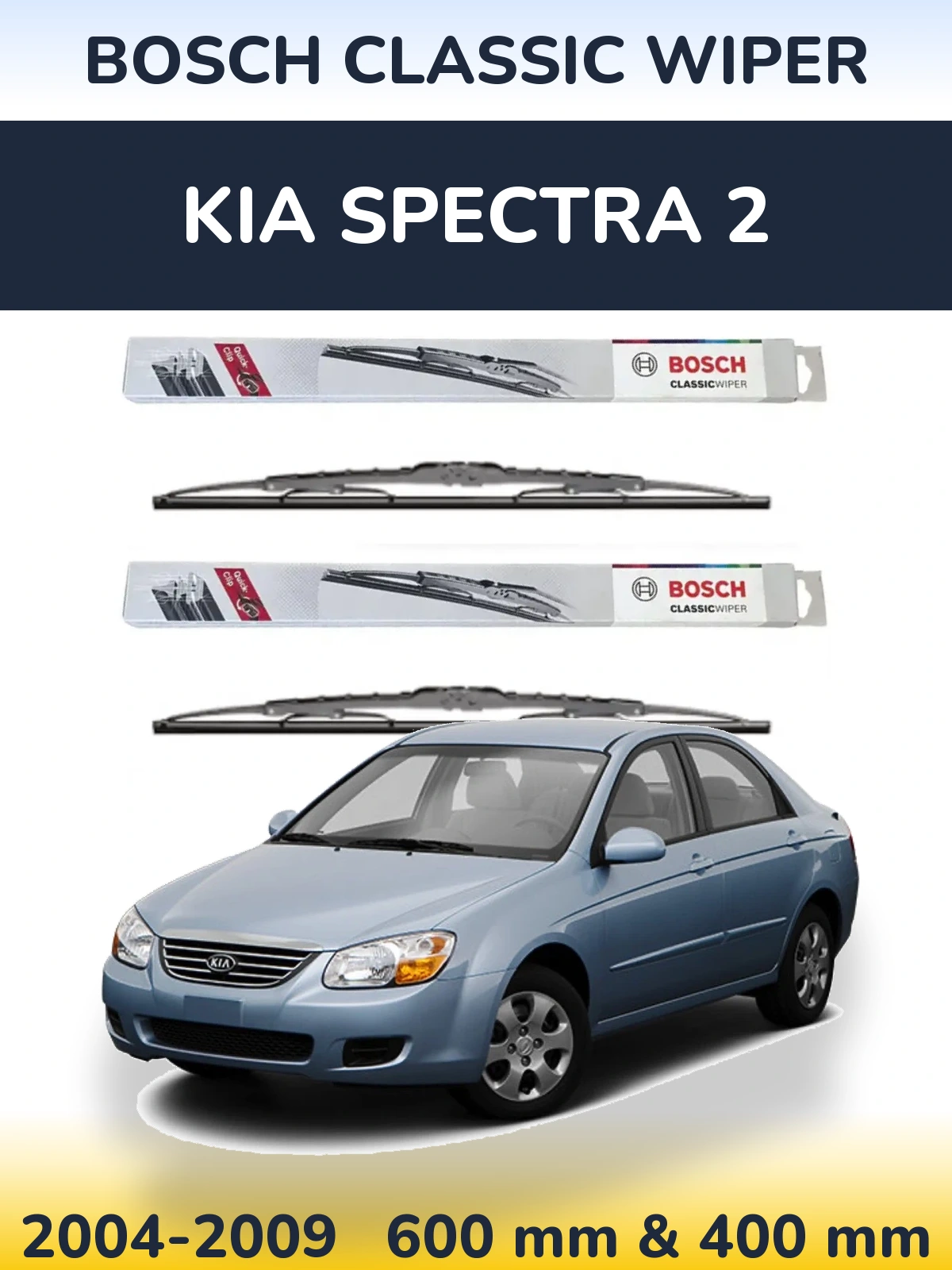 Ștergătoare BOSCH Classic Wiper pentru KIA Spectra 2