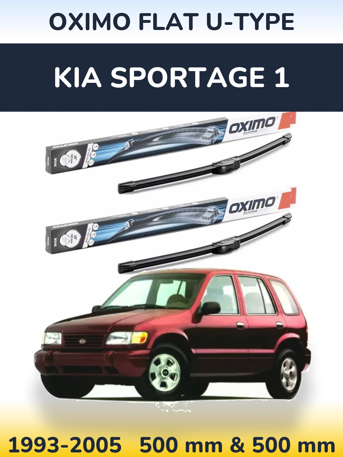 Ștergătoare Oximo Flat U-type pentru KIA Sportage 1