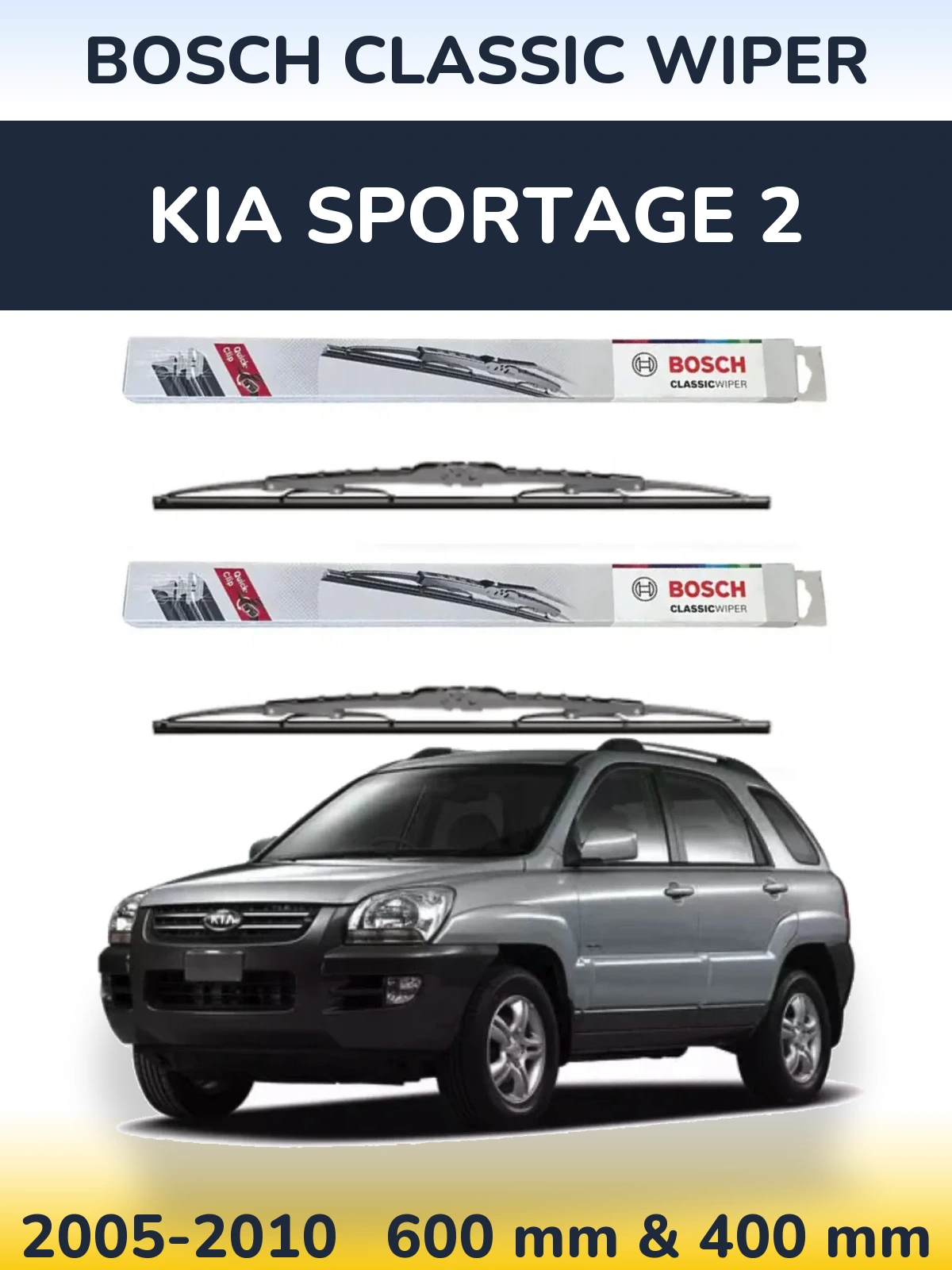 Ștergătoare BOSCH Classic Wiper pentru KIA Sportage 2