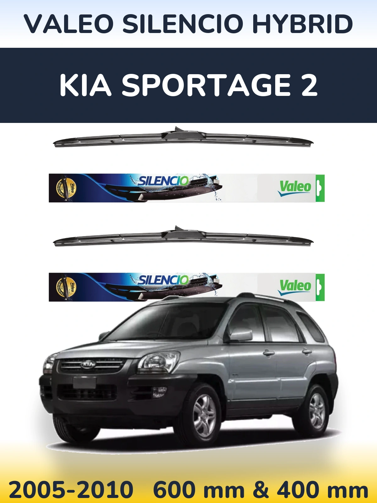 Ștergătoare Valeo Silencio Hybrid pentru KIA Sportage 2