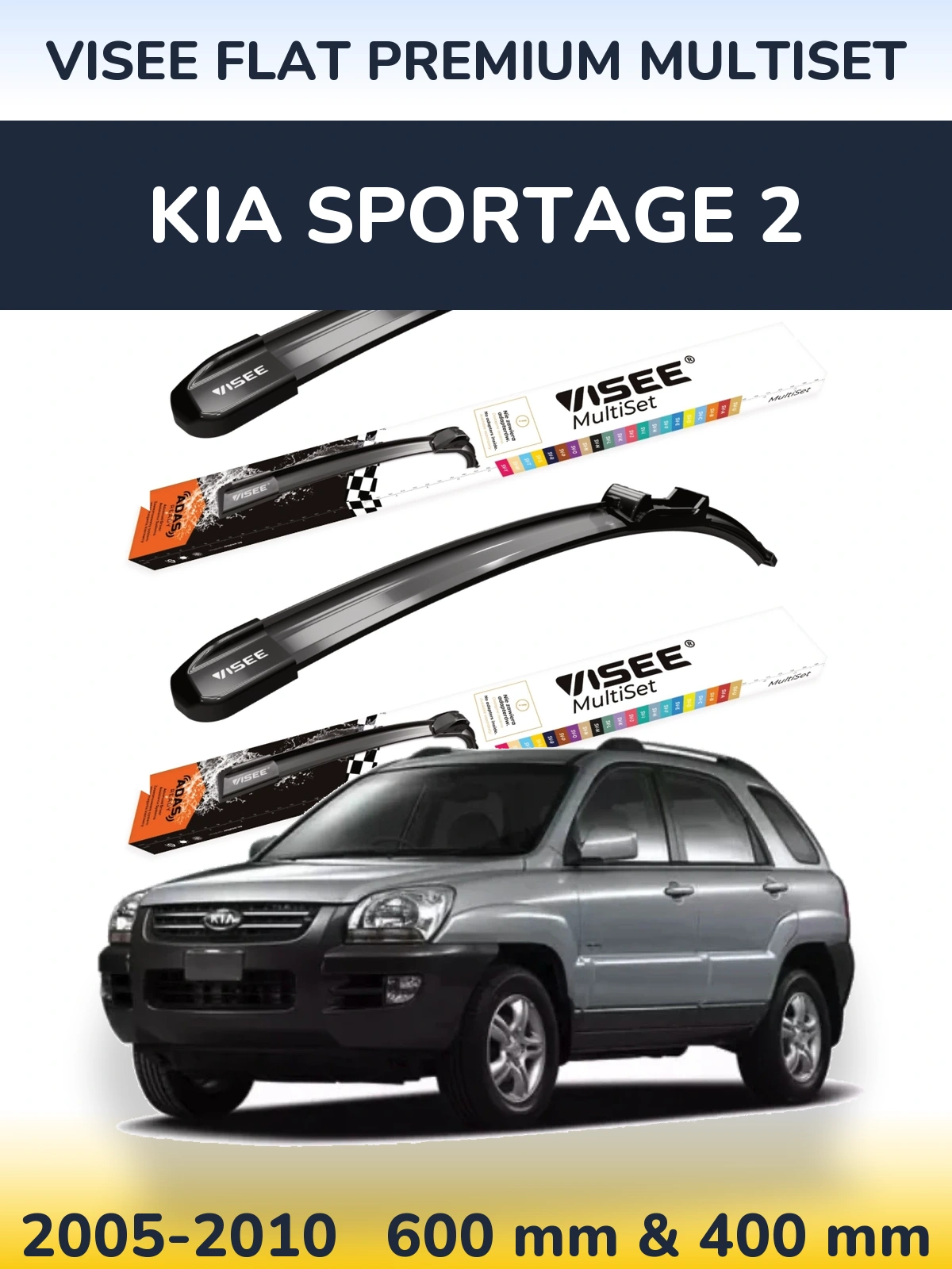 Ștergătoare VISEE FLAT PREMIUM MultiSet pentru KIA Sportage 2