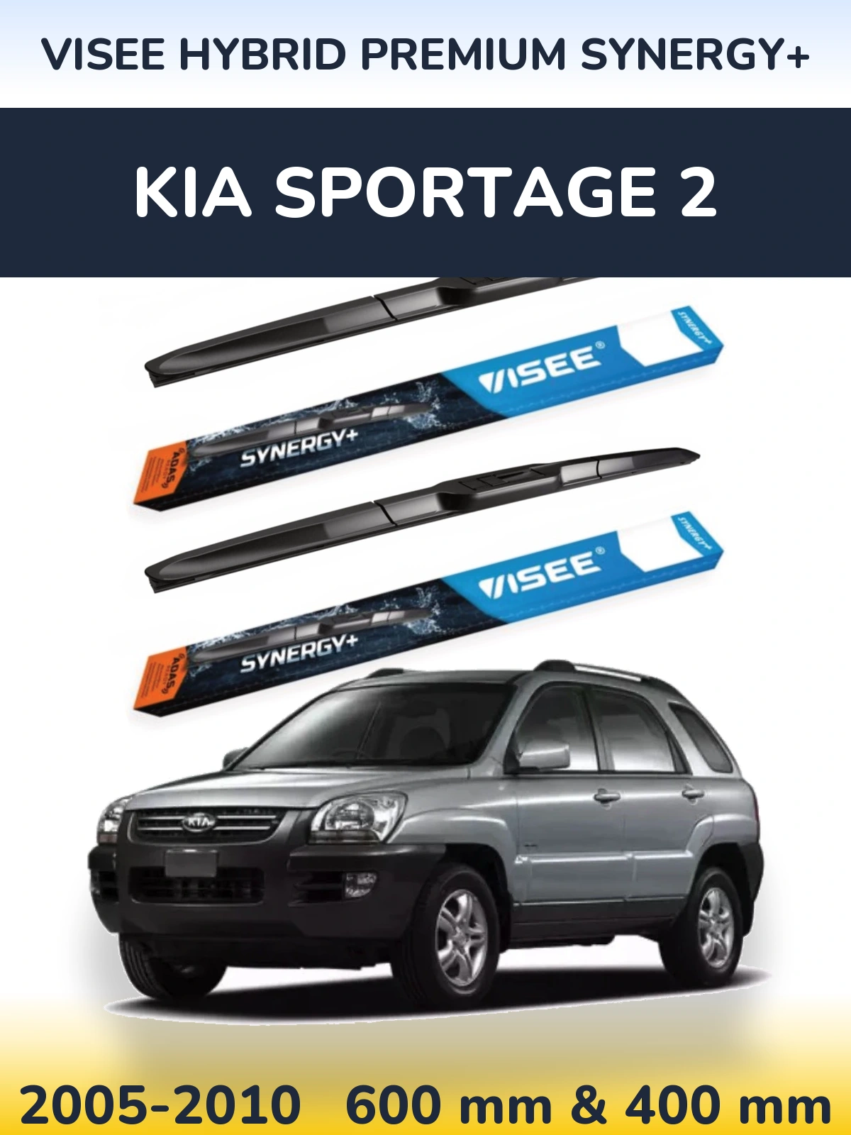 Ștergătoare VISEE HYBRID PREMIUM SYNERGY+ pentru KIA Sportage 2