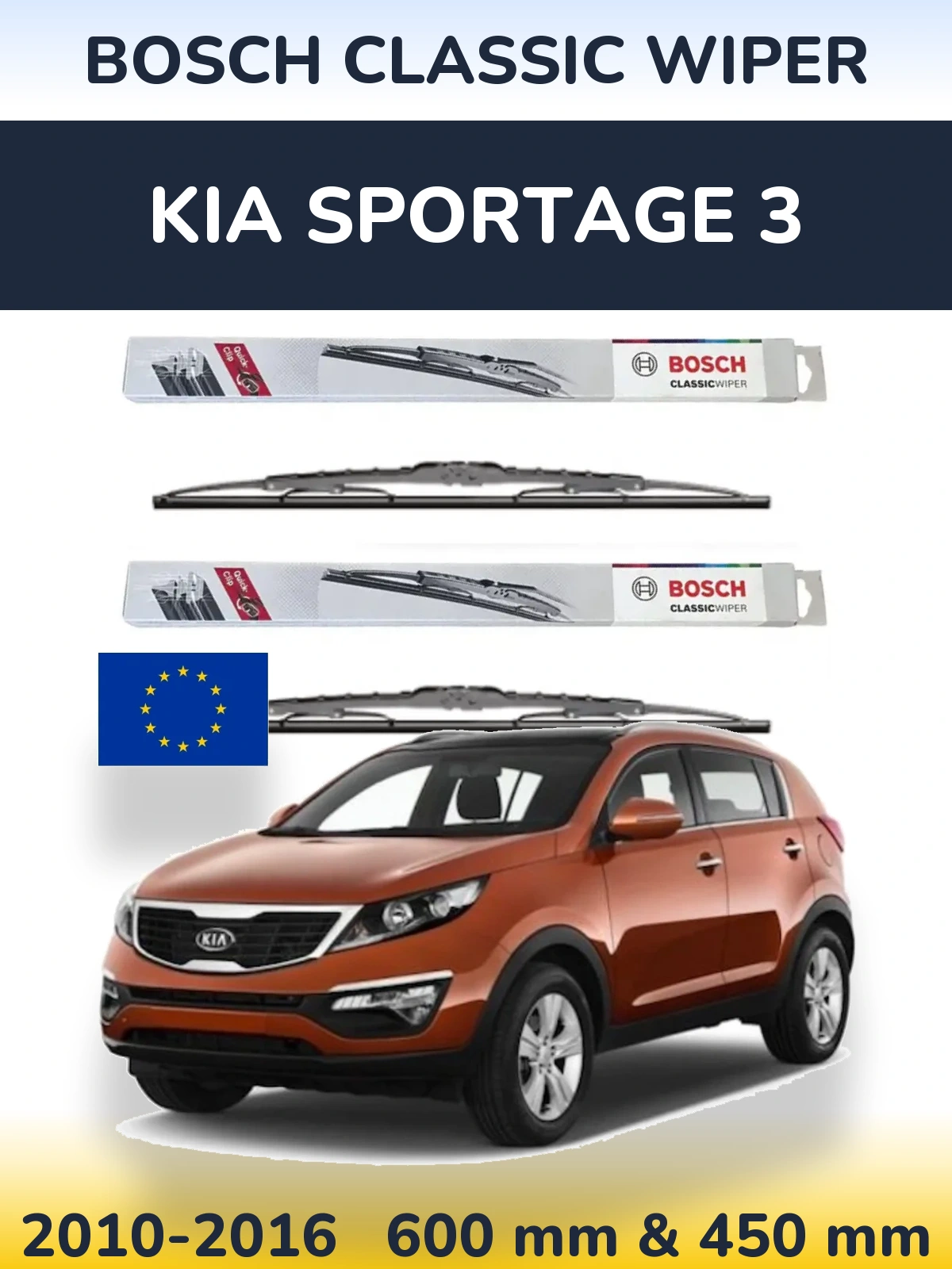 Ștergătoare BOSCH Classic Wiper pentru KIA Sportage 3