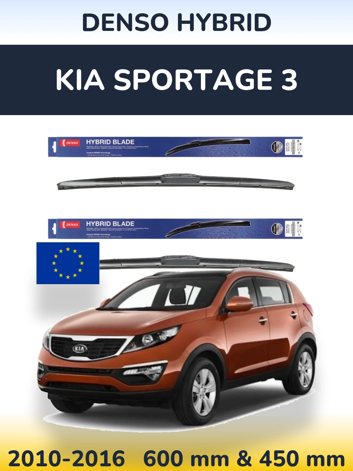 Ștergătoare Denso Hybrid pentru KIA Sportage 3