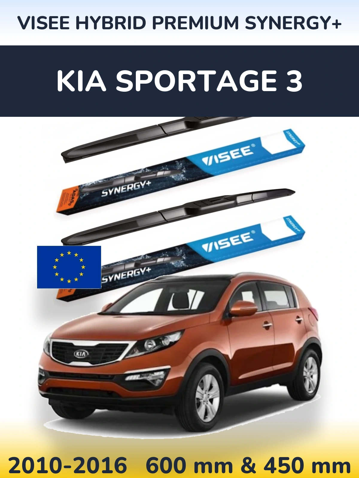 Ștergătoare VISEE HYBRID PREMIUM SYNERGY+ pentru KIA Sportage 3