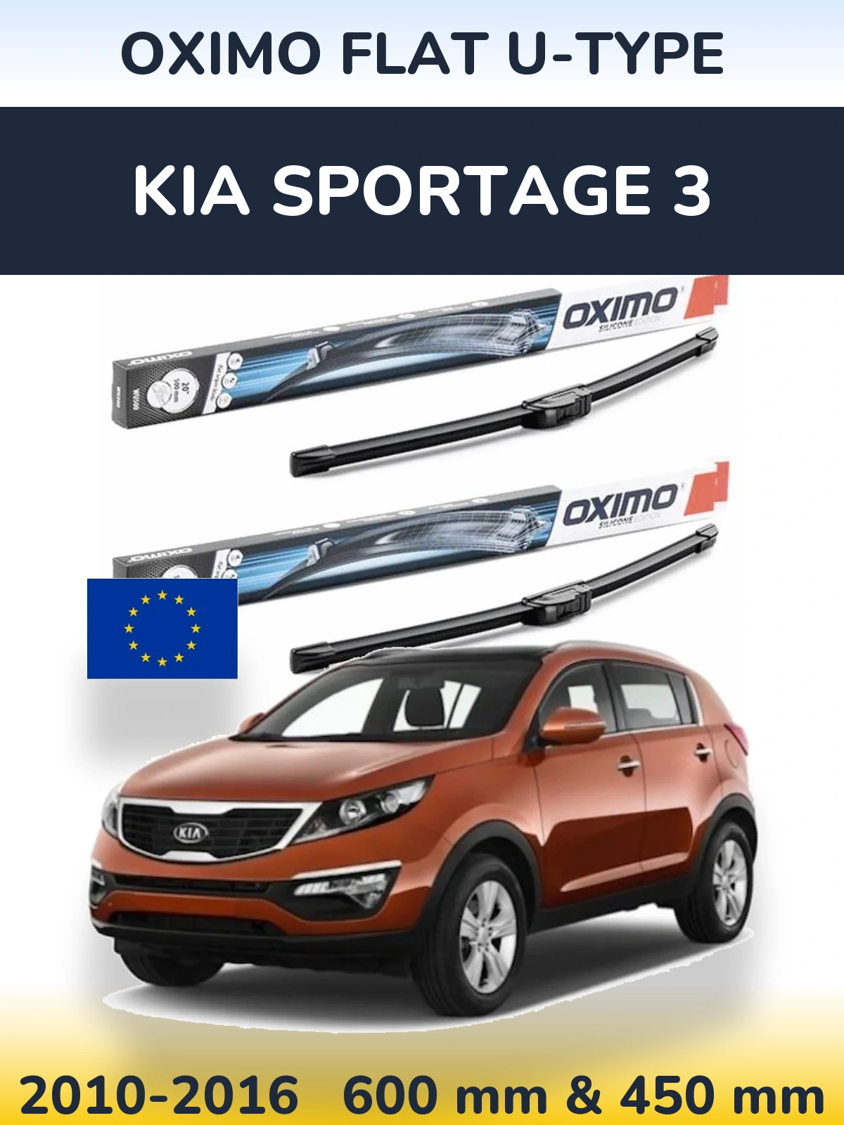 Ștergătoare Oximo Flat U-type pentru KIA Sportage 3