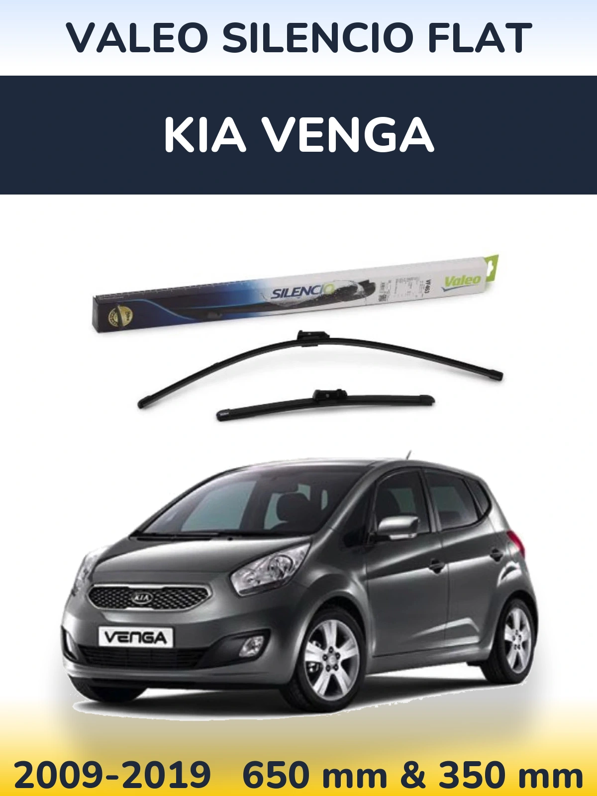 Ștergătoare Valeo Silencio Flat pentru KIA Venga