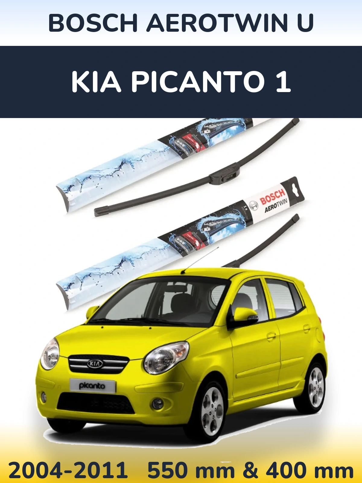 Ștergătoare BOSCH AeroTwin U pentru KIA Picanto 1