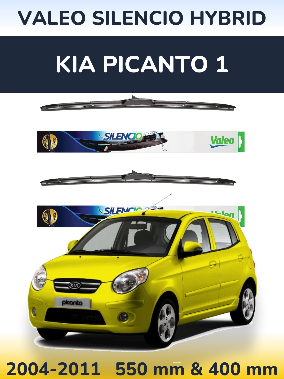 Ștergătoare Valeo Silencio Hybrid pentru KIA Picanto 1