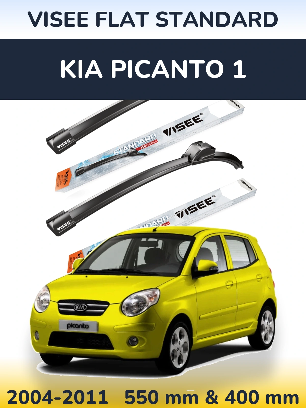 Ștergătoare VISEE FLAT STANDARD pentru KIA Picanto 1