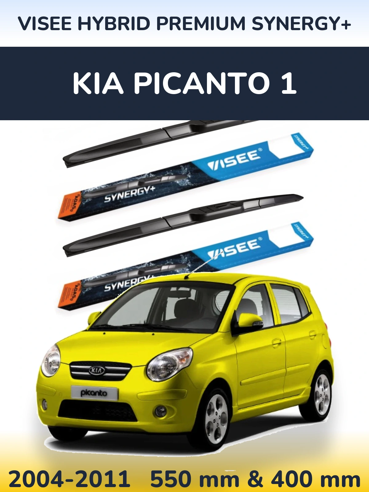 Ștergătoare VISEE HYBRID PREMIUM SYNERGY+ pentru KIA Picanto 1