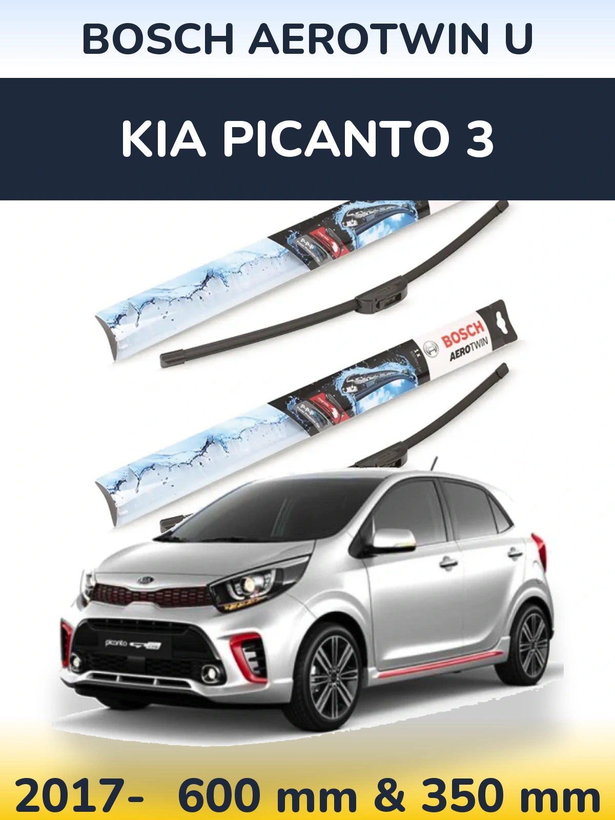 Ștergătoare BOSCH AeroTwin U pentru KIA Picanto 3