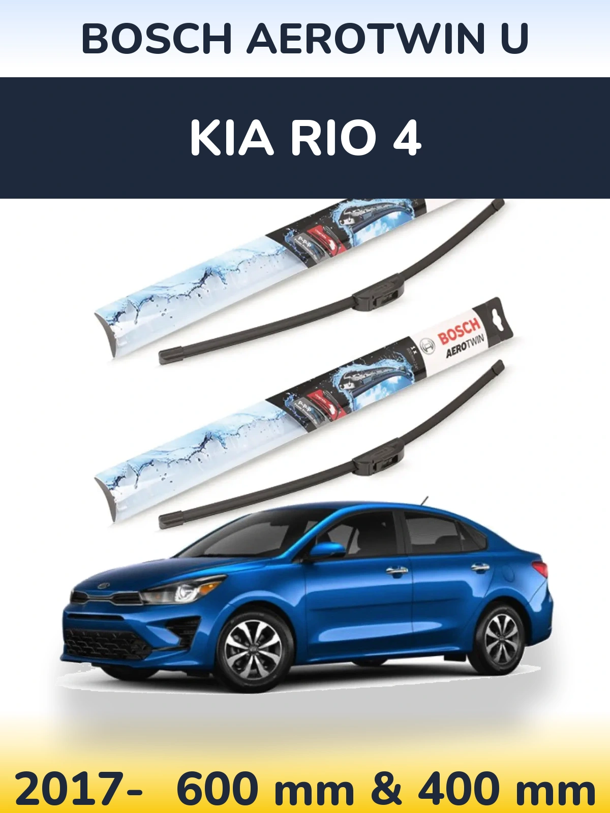 Ștergătoare BOSCH AeroTwin U pentru KIA Rio 4