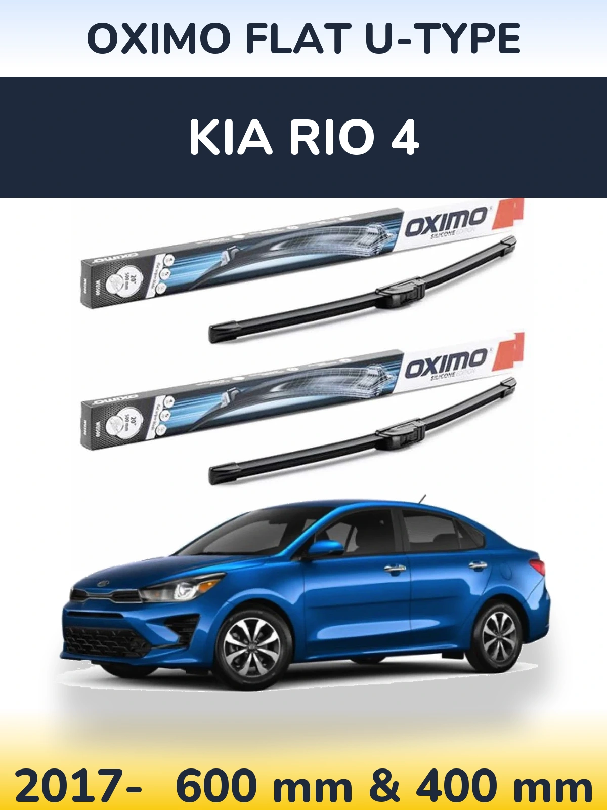 Ștergătoare Oximo Flat U-type pentru KIA Rio 4