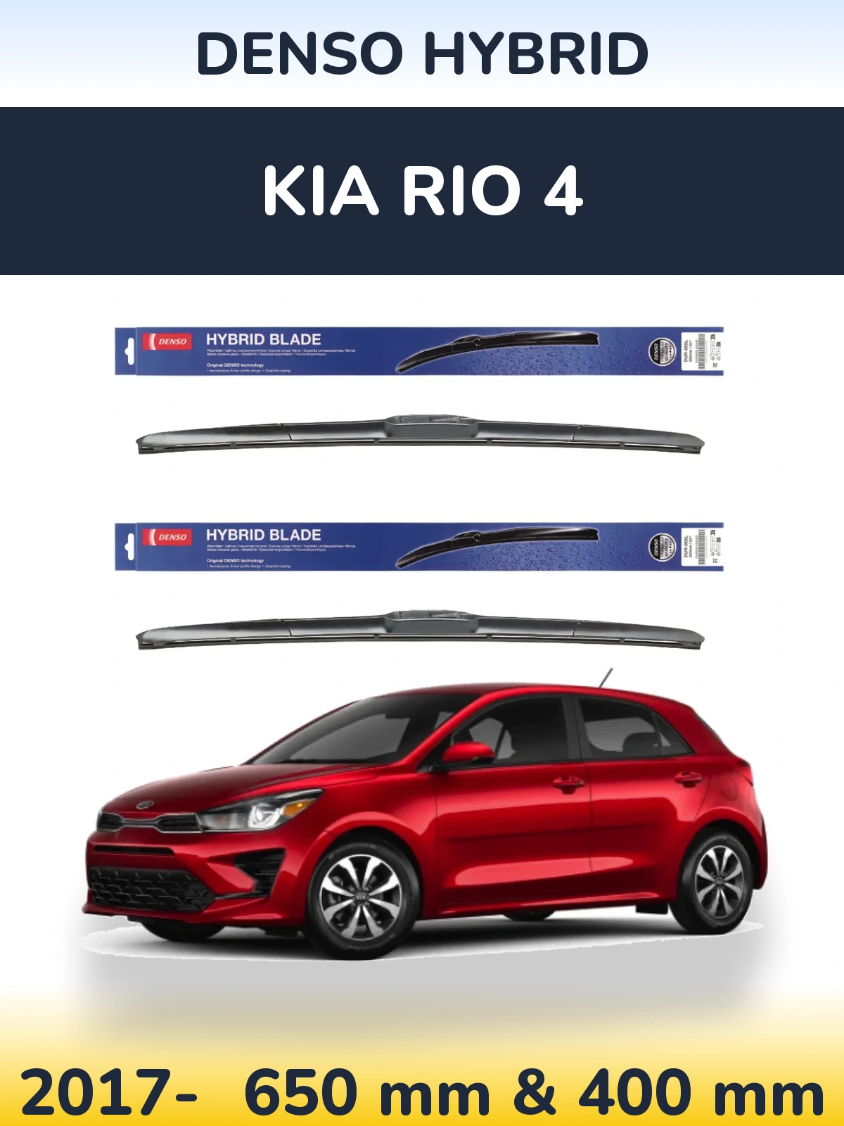 Ștergătoare Denso Hybrid pentru KIA Rio 4