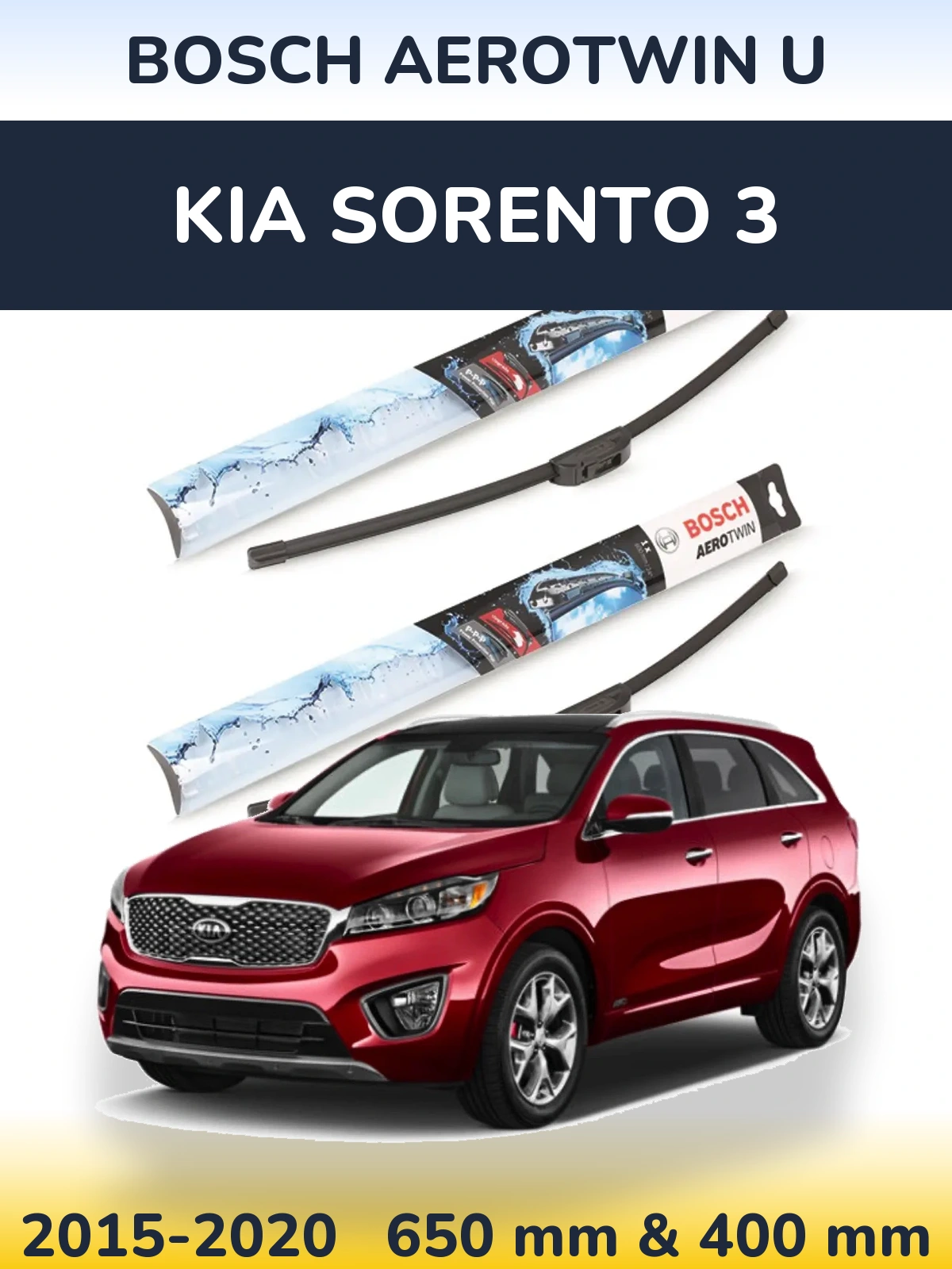 Ștergătoare BOSCH AeroTwin U pentru KIA Sorento 3