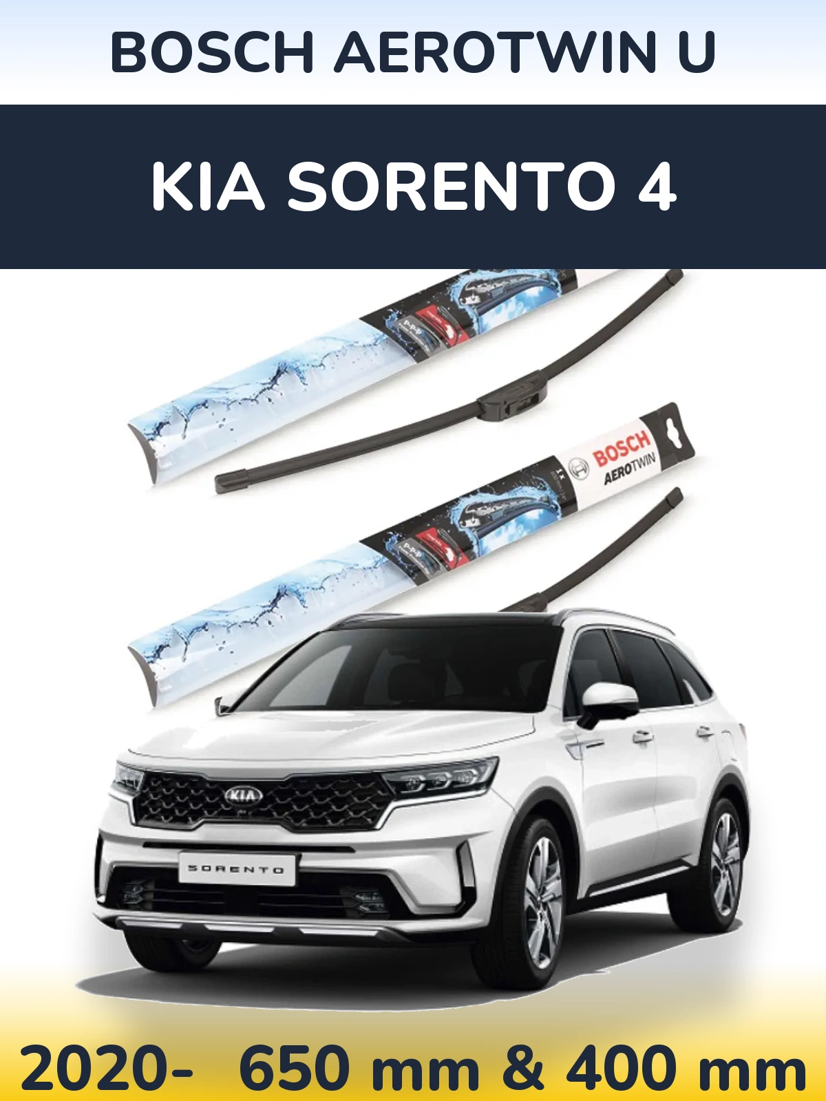Ștergătoare BOSCH AeroTwin U pentru KIA Sorento 4
