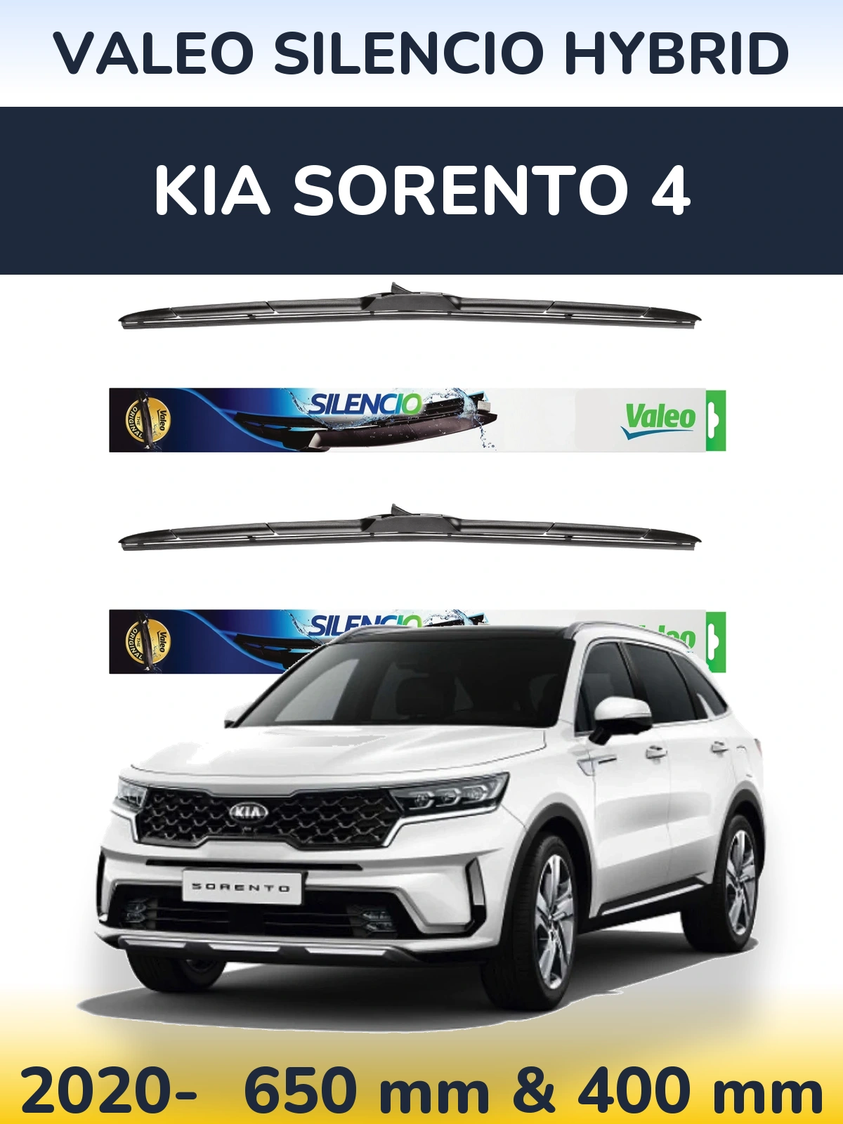 Ștergătoare Valeo Silencio Hybrid pentru KIA Sorento 4