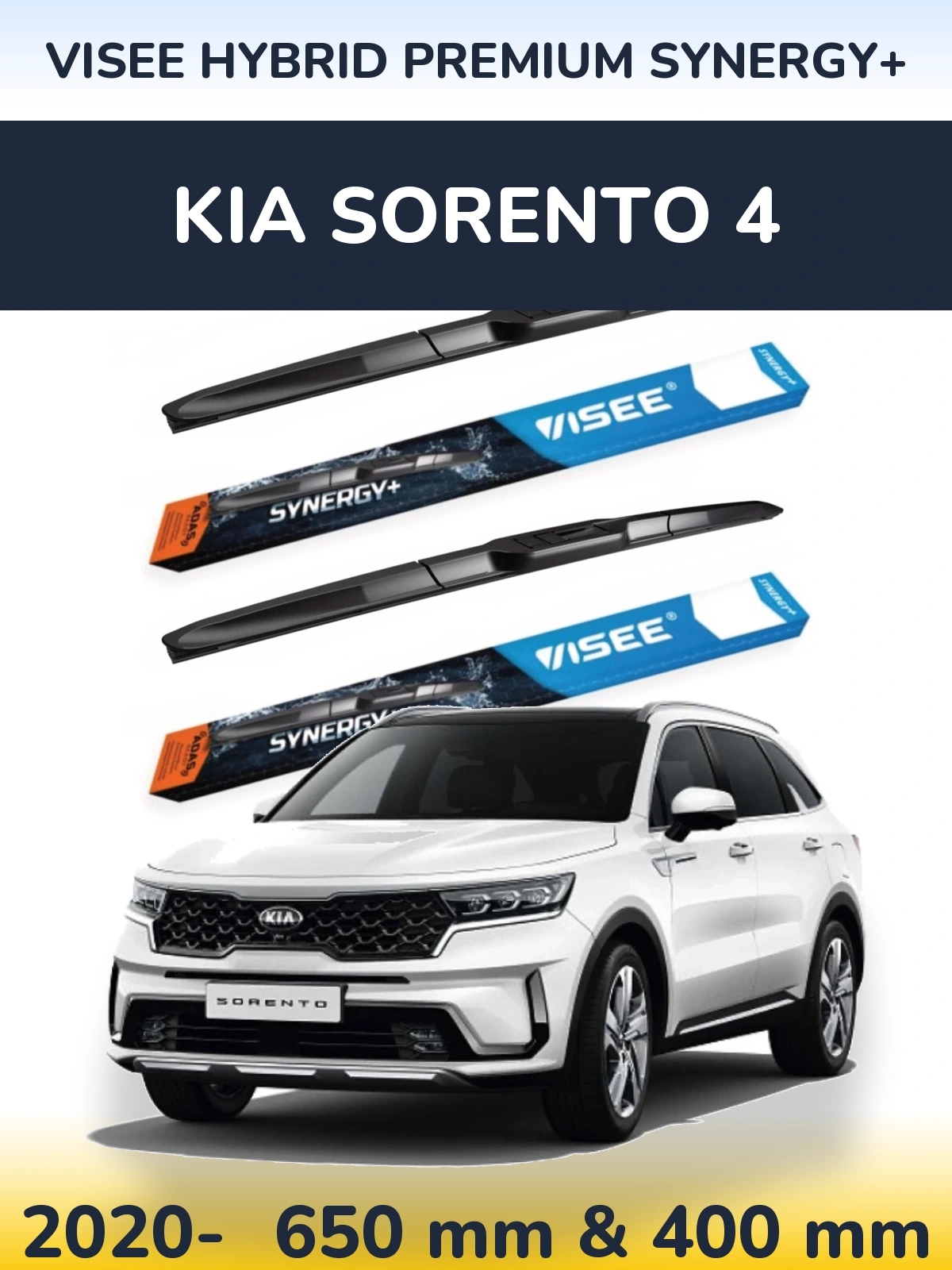Ștergătoare VISEE HYBRID PREMIUM SYNERGY+ pentru KIA Sorento 4