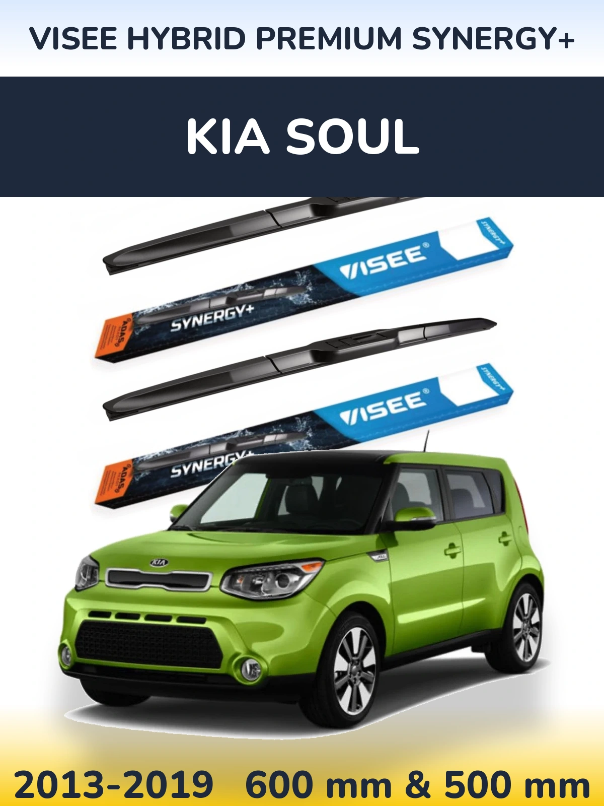 Ștergătoare VISEE HYBRID PREMIUM SYNERGY+ pentru KIA Soul