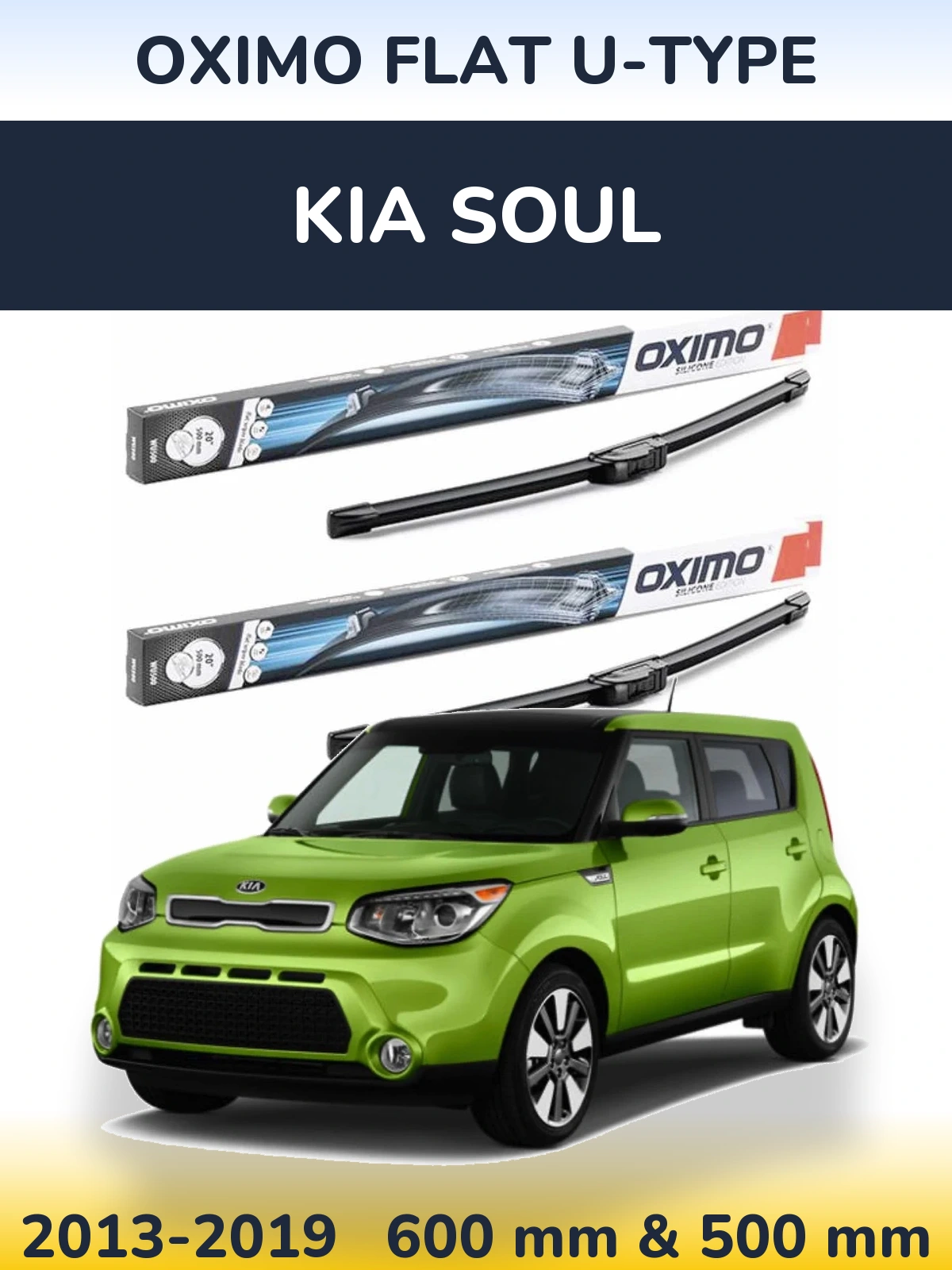 Ștergătoare Oximo Flat U-type pentru KIA Soul