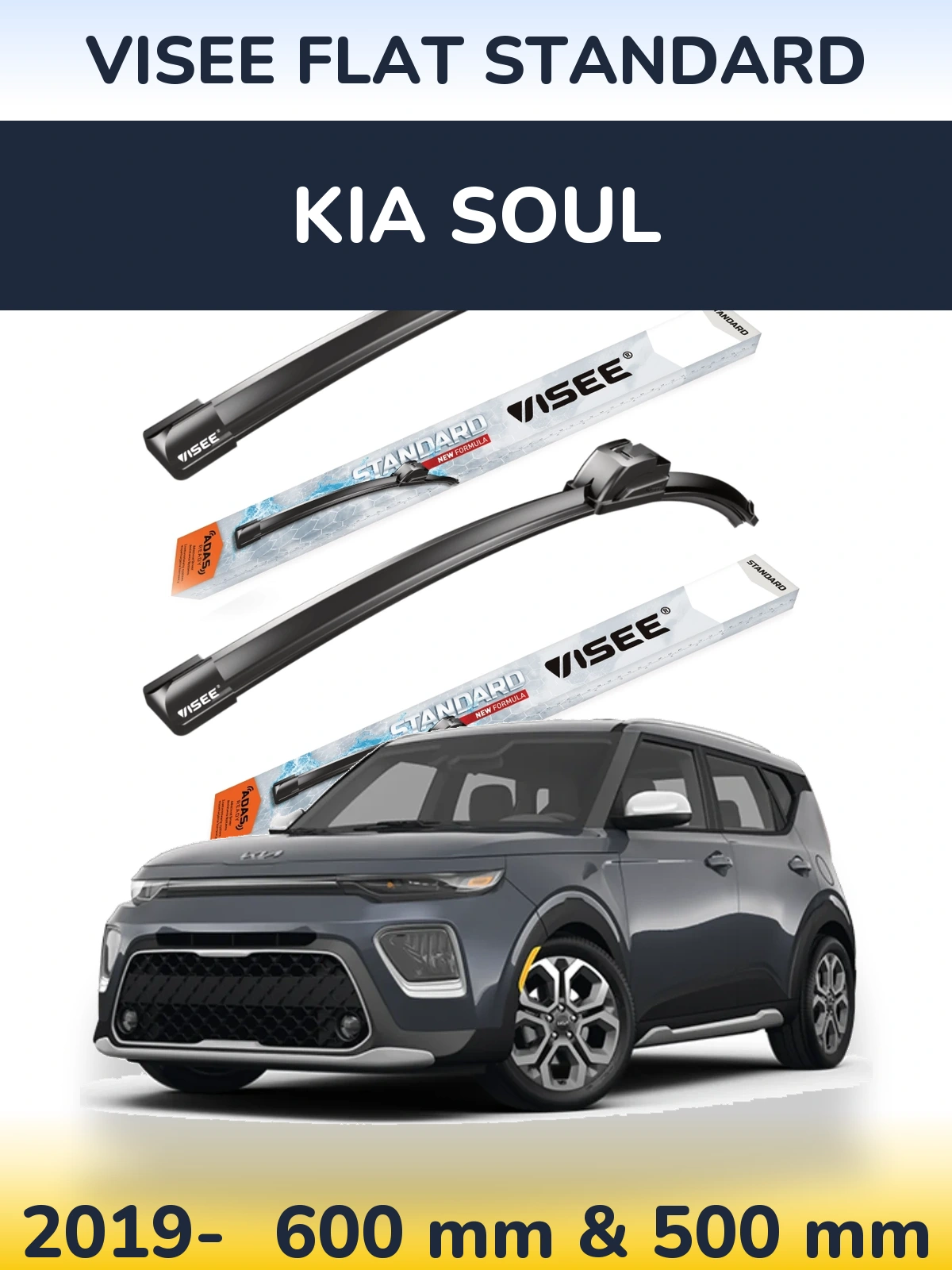 Ștergătoare VISEE FLAT STANDARD pentru KIA Soul