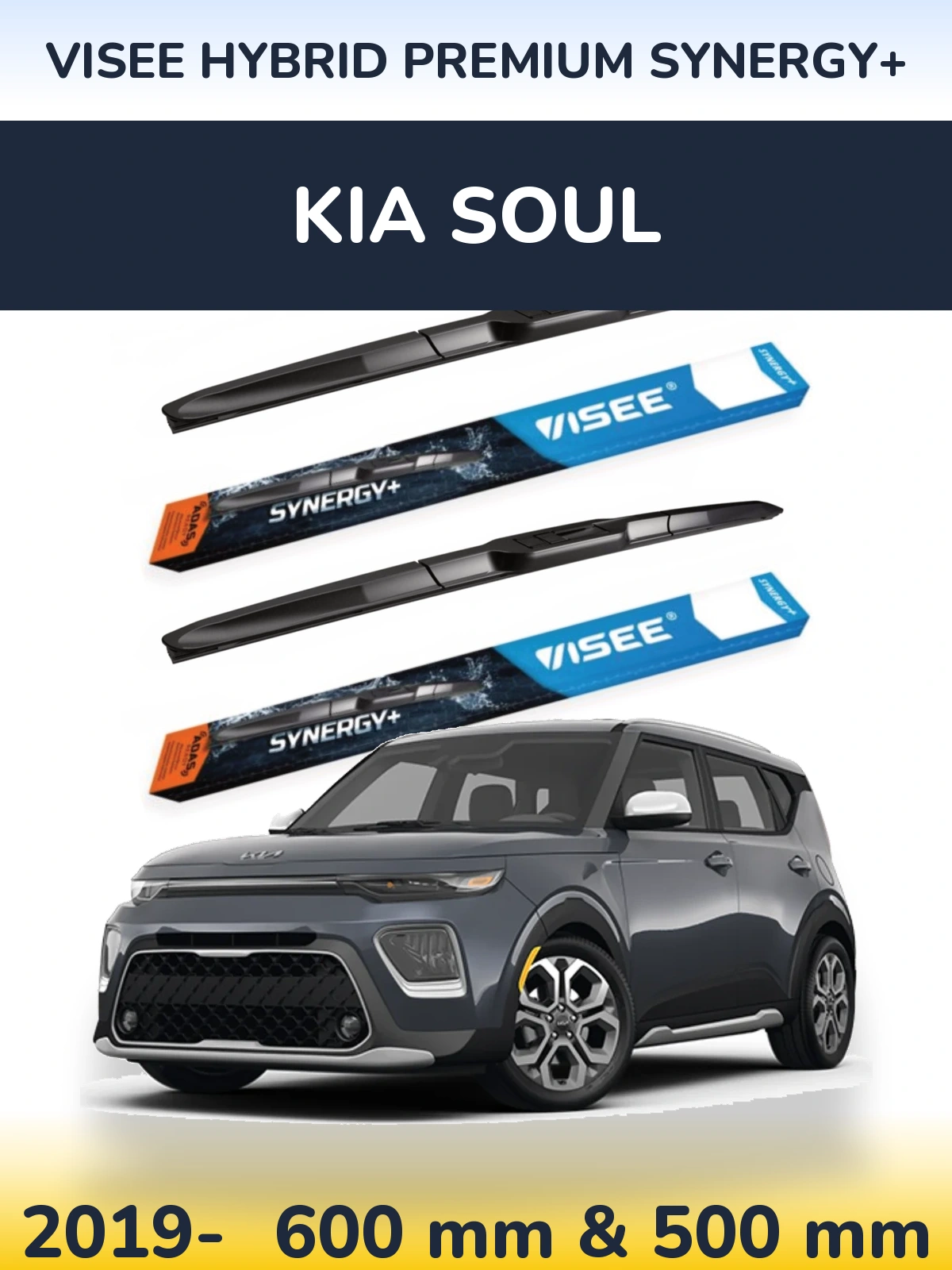 Ștergătoare VISEE HYBRID PREMIUM SYNERGY+ pentru KIA Soul
