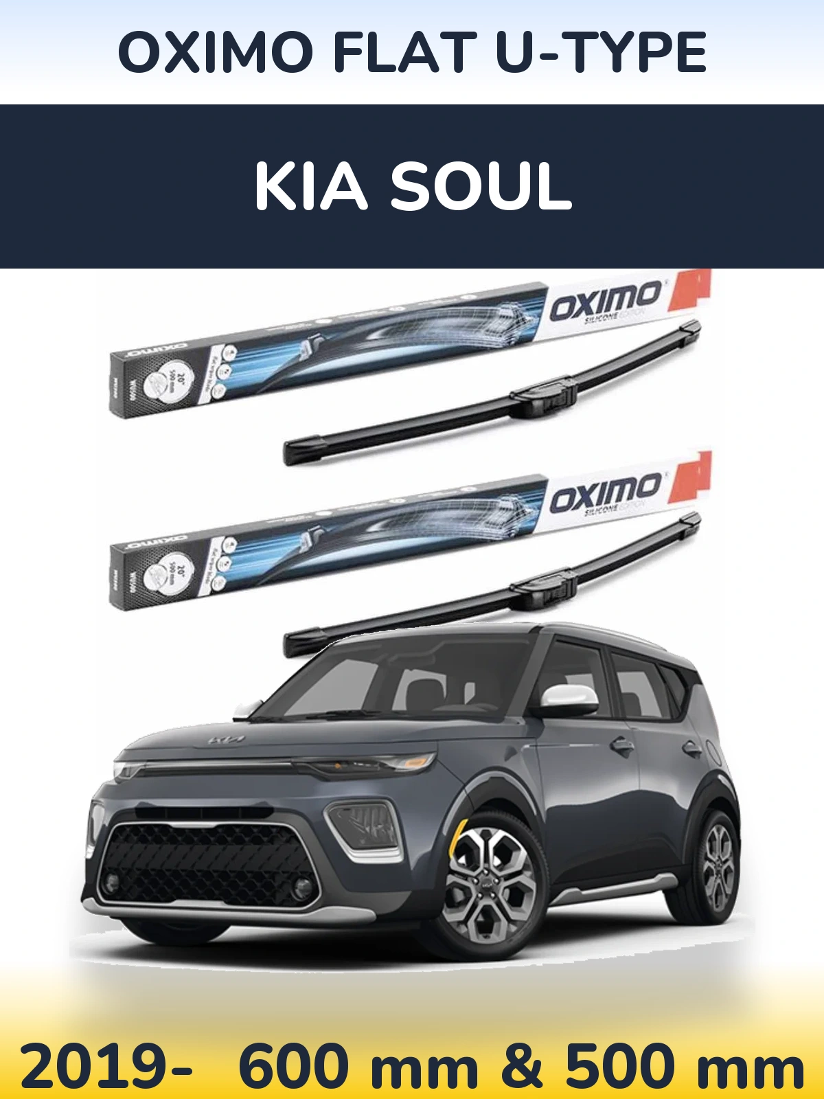 Ștergătoare Oximo Flat U-type pentru KIA Soul