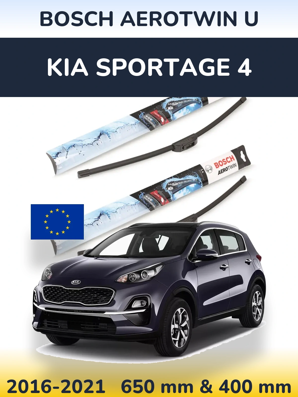 Ștergătoare BOSCH AeroTwin U pentru KIA Sportage 4