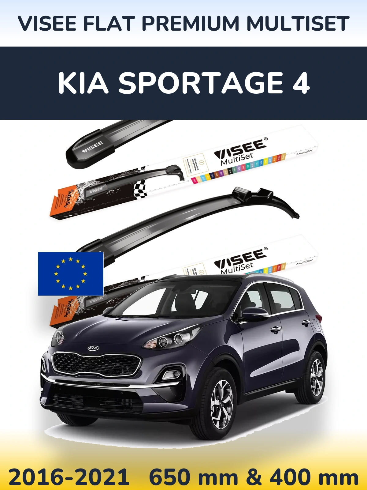 Ștergătoare VISEE FLAT PREMIUM MultiSet pentru KIA Sportage 4