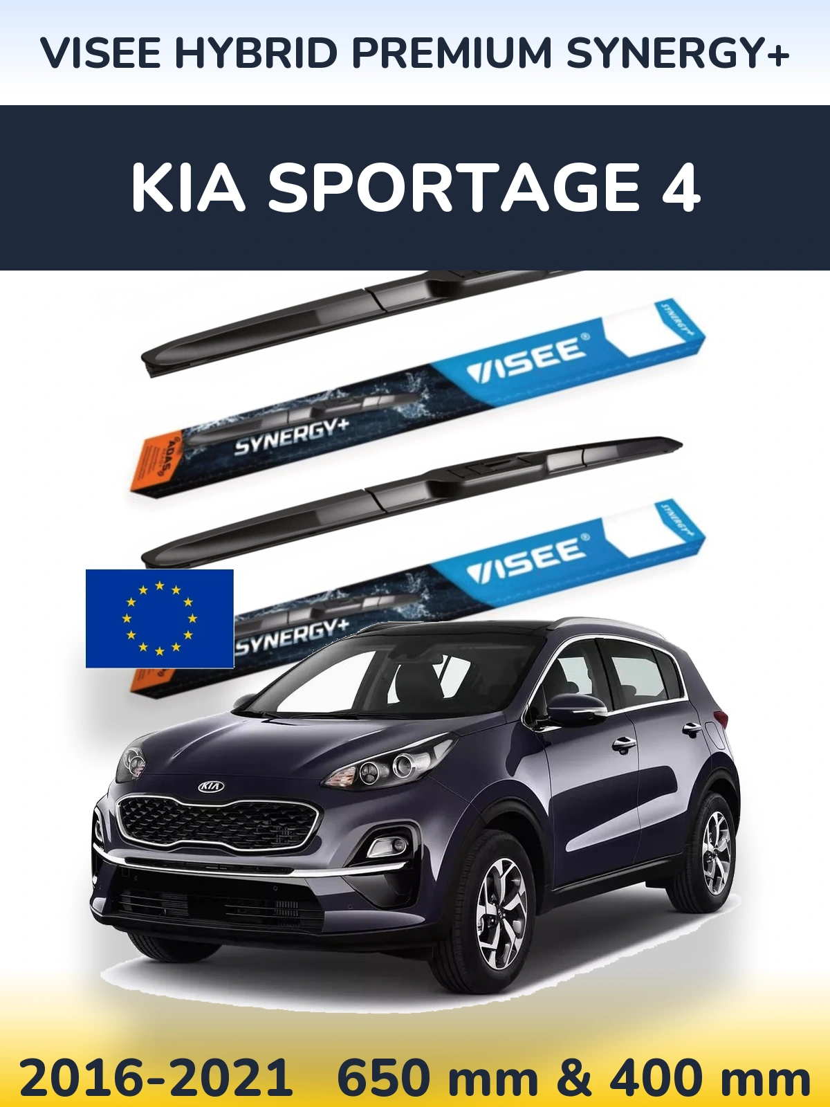 Ștergătoare VISEE HYBRID PREMIUM SYNERGY+ pentru KIA Sportage 4