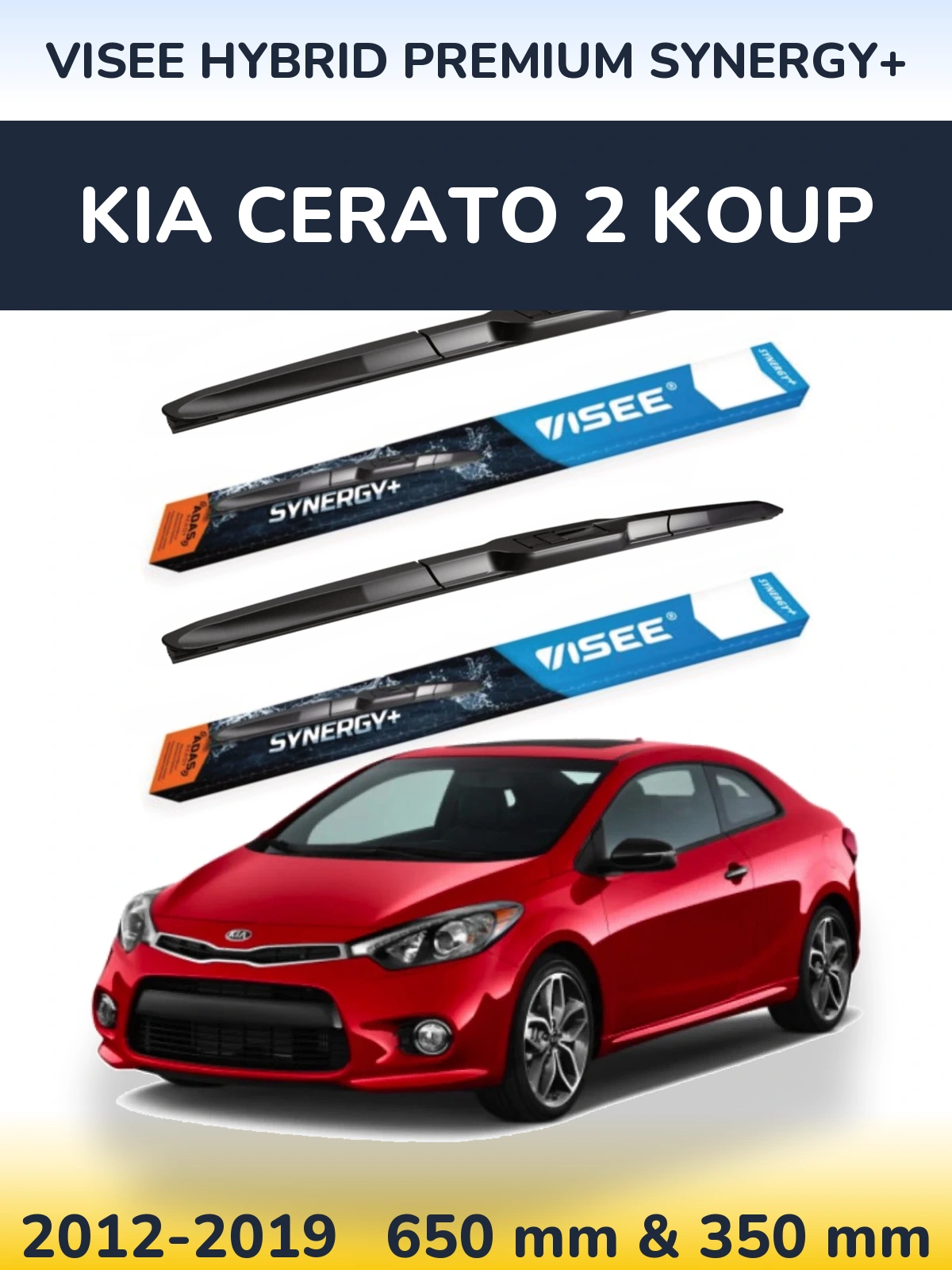 Ștergătoare VISEE HYBRID PREMIUM SYNERGY+ pentru KIA Cerato 2 Koup