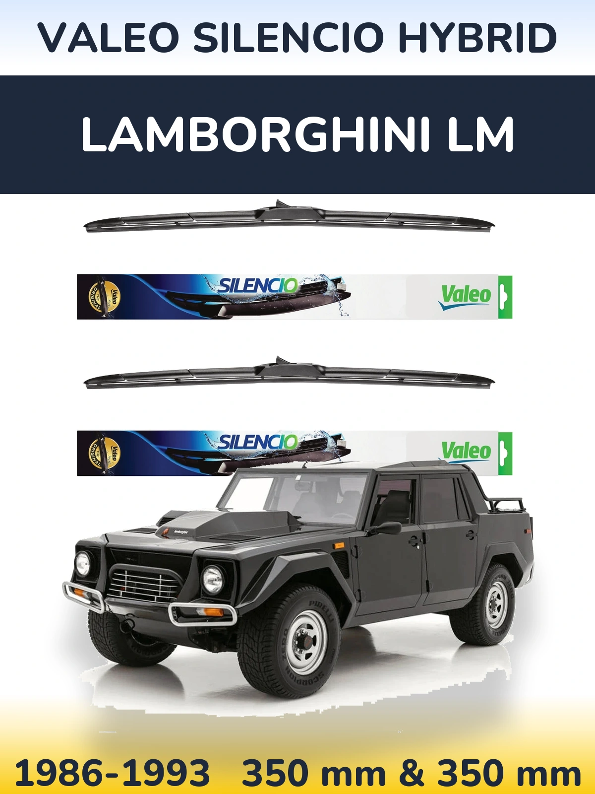 Ștergătoare Valeo Silencio Hybrid pentru Lamborghini LM