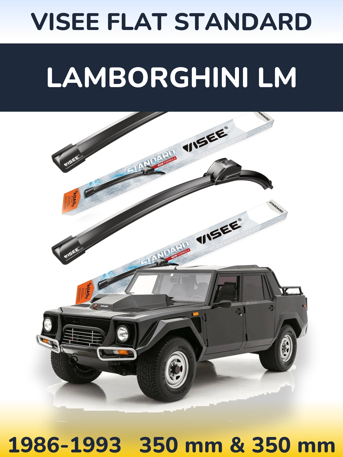 Ștergătoare VISEE FLAT STANDARD pentru Lamborghini LM