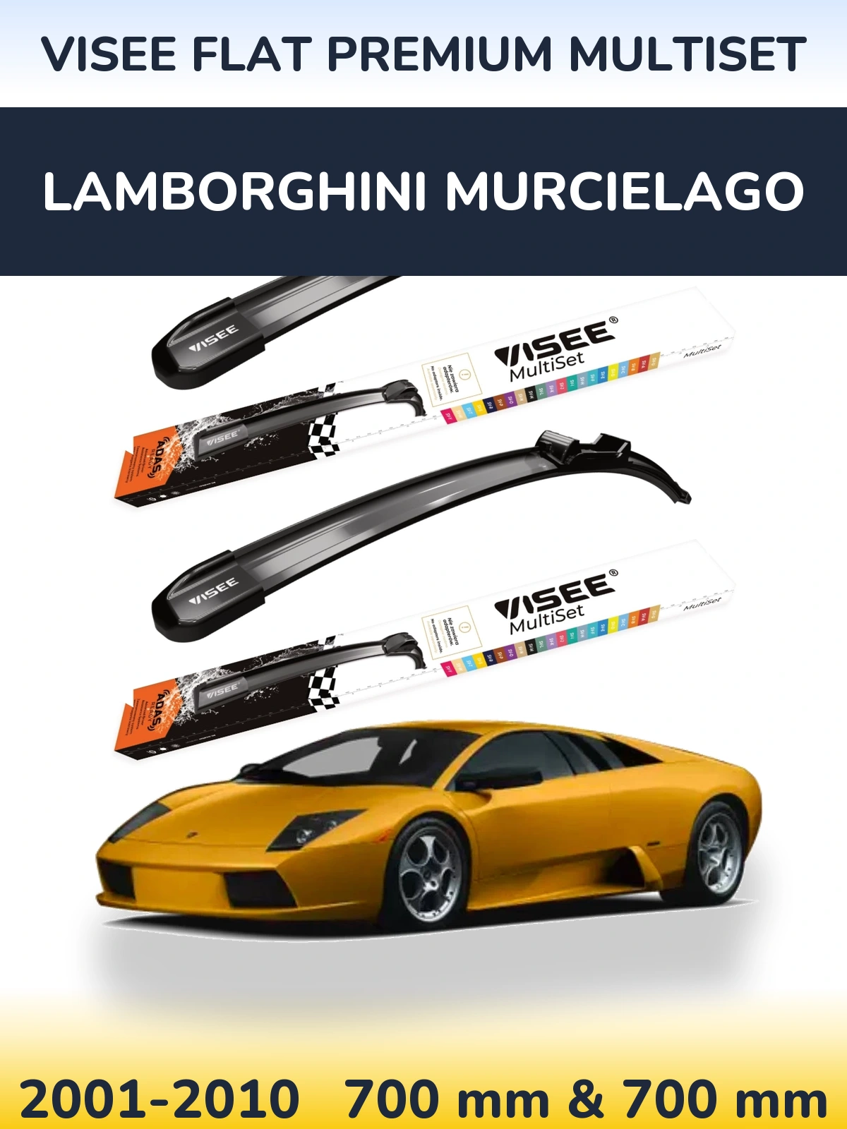 Ștergătoare VISEE FLAT PREMIUM MultiSet pentru Lamborghini Murcielago