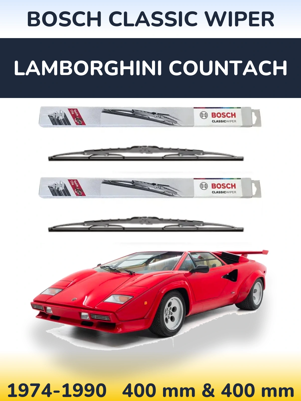 Ștergătoare BOSCH Classic Wiper pentru Lamborghini Countach