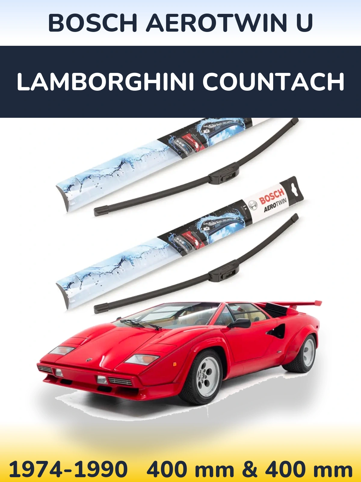 Ștergătoare BOSCH AeroTwin U pentru Lamborghini Countach