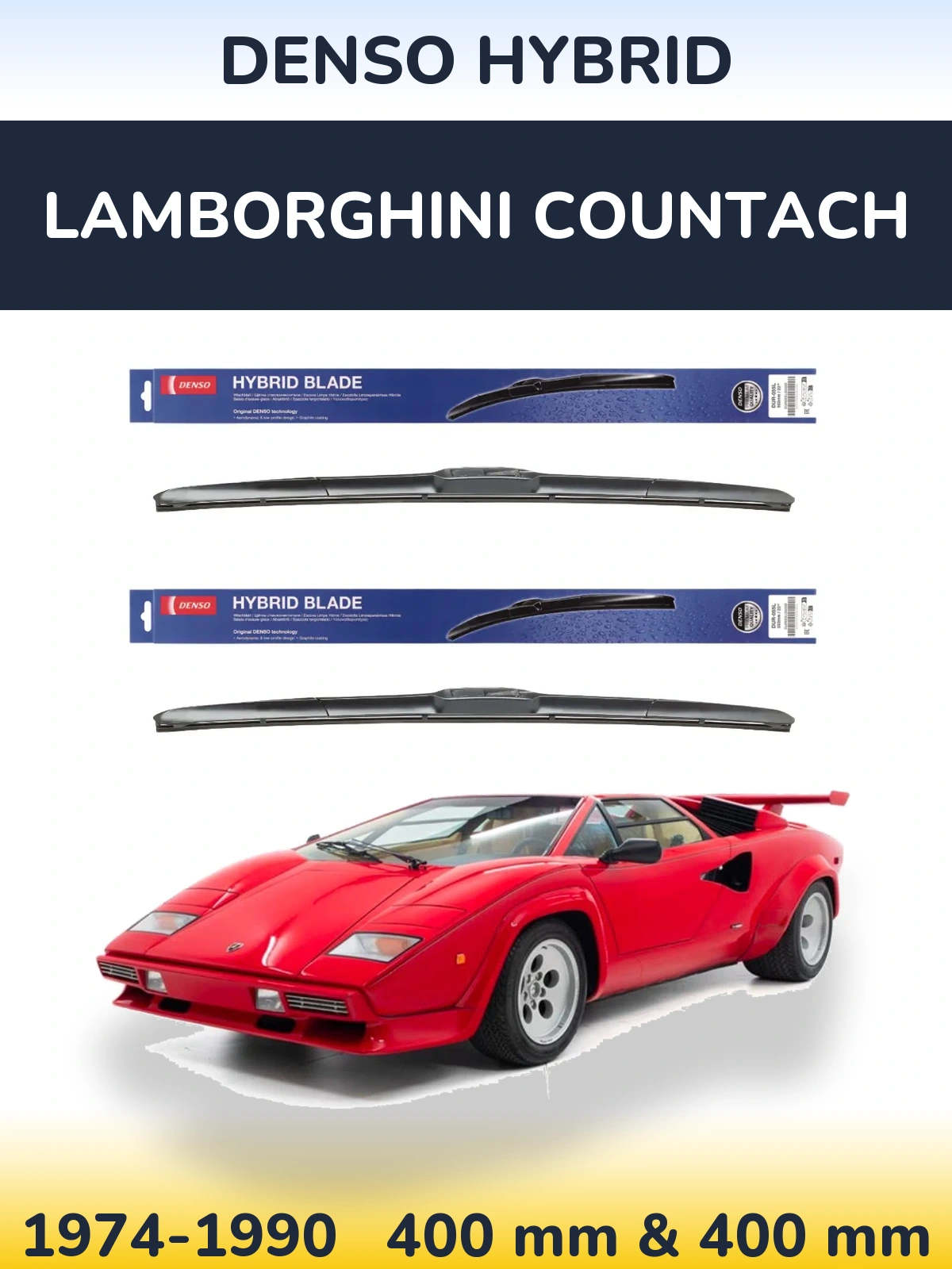 Ștergătoare Denso Hybrid pentru Lamborghini Countach