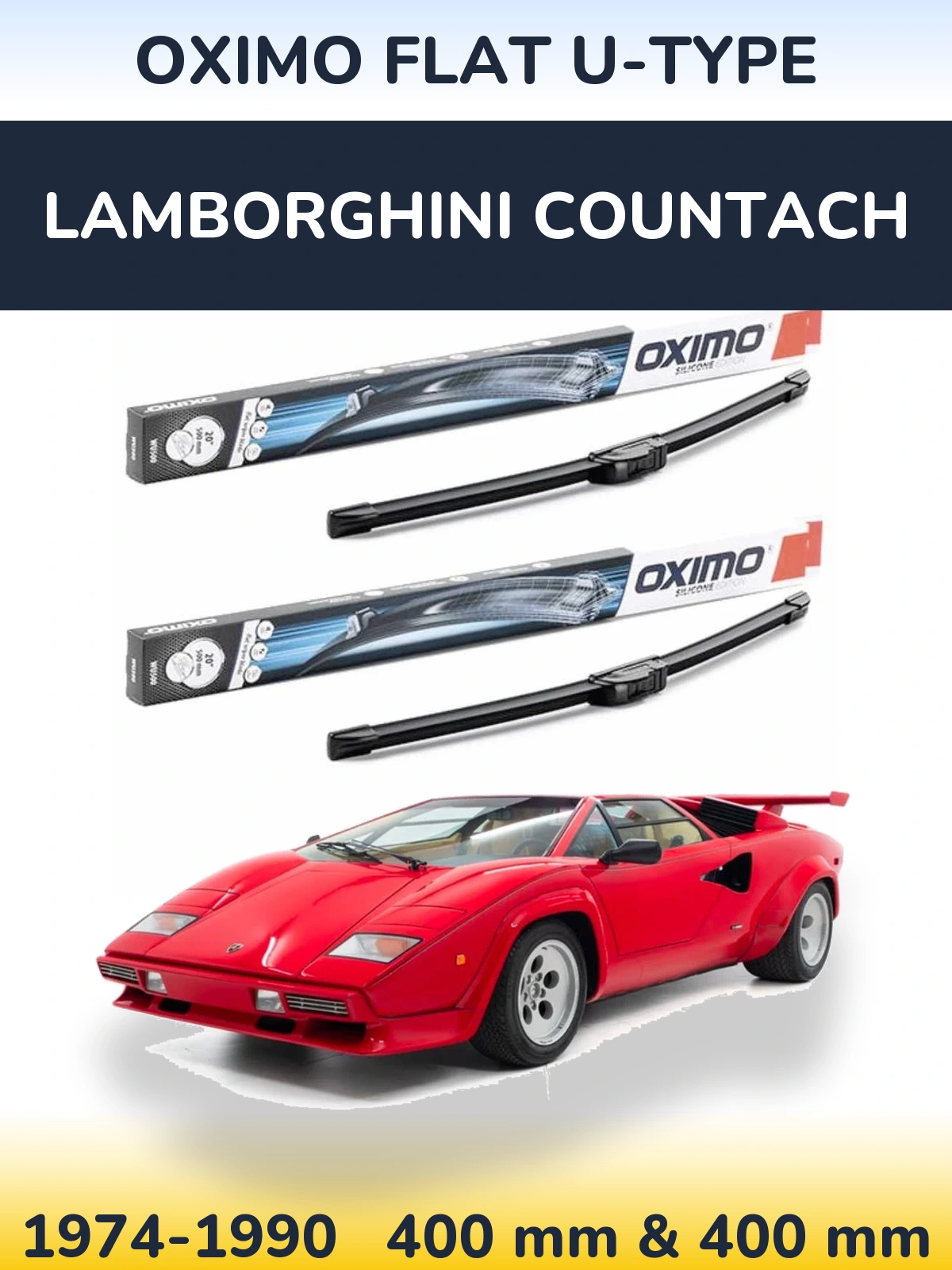 Ștergătoare Oximo Flat U-type pentru Lamborghini Countach