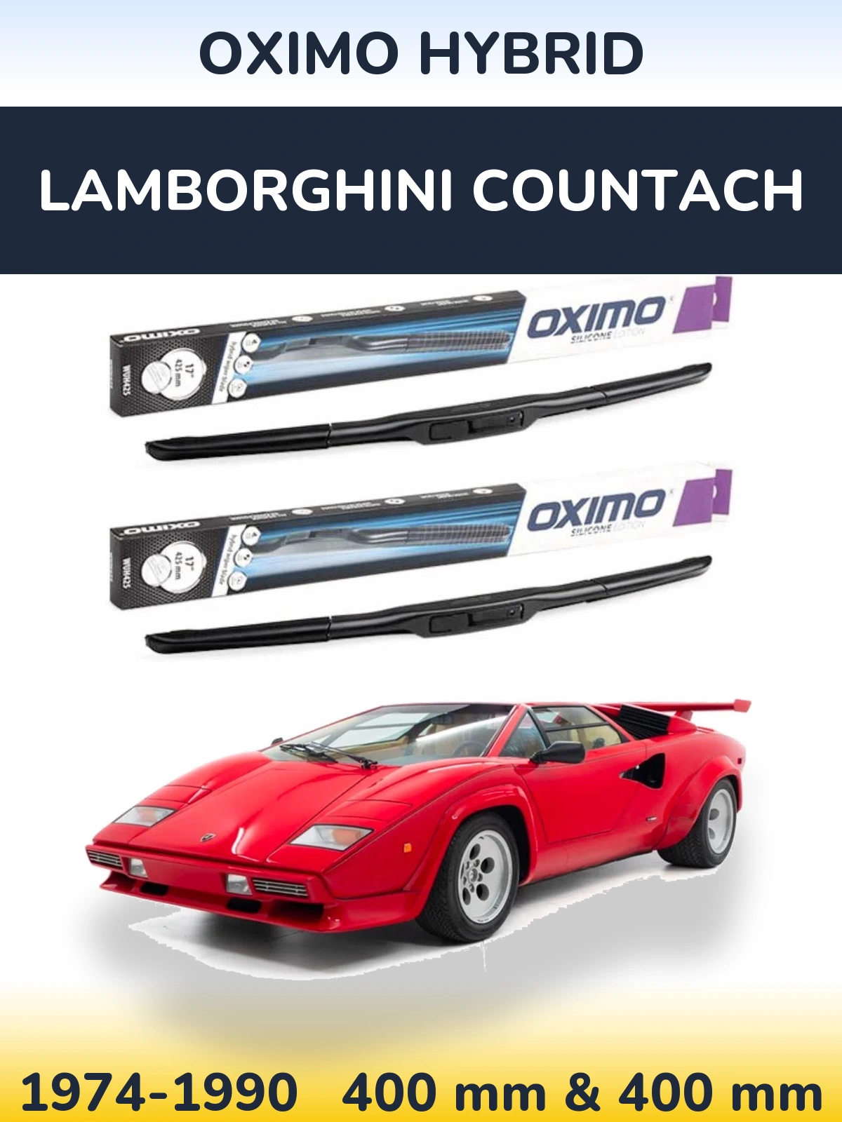 Ștergătoare Oximo Hybrid pentru Lamborghini Countach