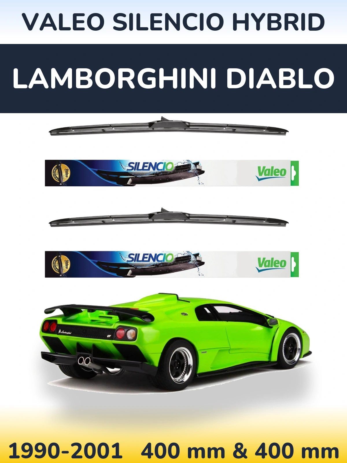 Ștergătoare Valeo Silencio Hybrid pentru Lamborghini Diablo