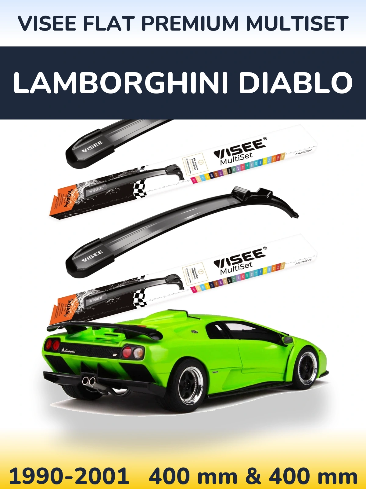 Ștergătoare VISEE FLAT PREMIUM MultiSet pentru Lamborghini Diablo