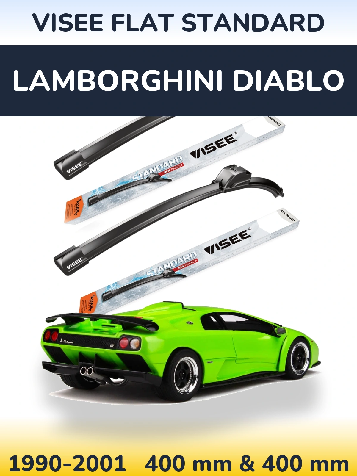 Ștergătoare VISEE FLAT STANDARD pentru Lamborghini Diablo