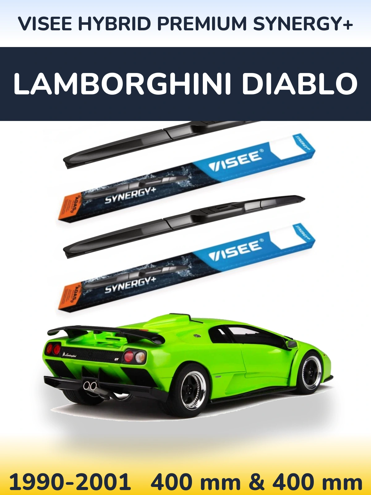 Ștergătoare VISEE HYBRID PREMIUM SYNERGY+ pentru Lamborghini Diablo
